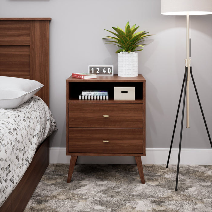 Milo 2-Drawer Tall Nightstand - Cherry
