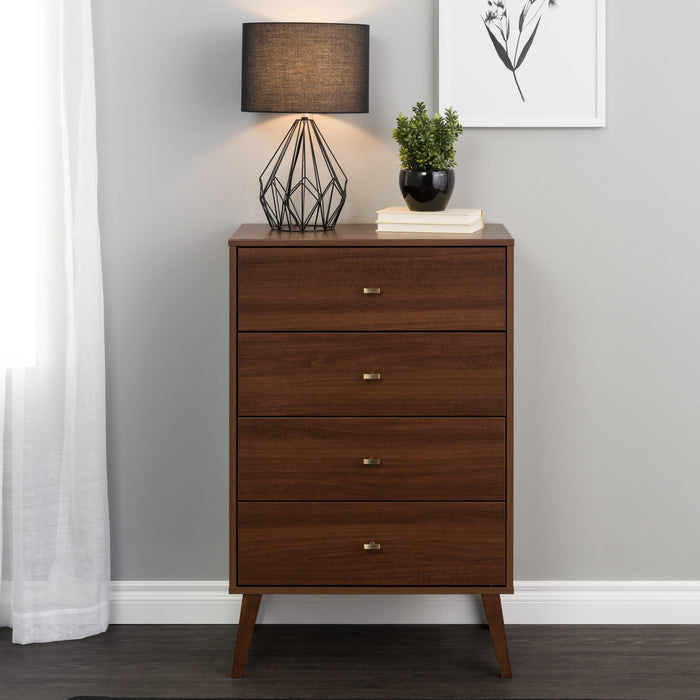Milo Tall 4-Drawer Chest - Cherry