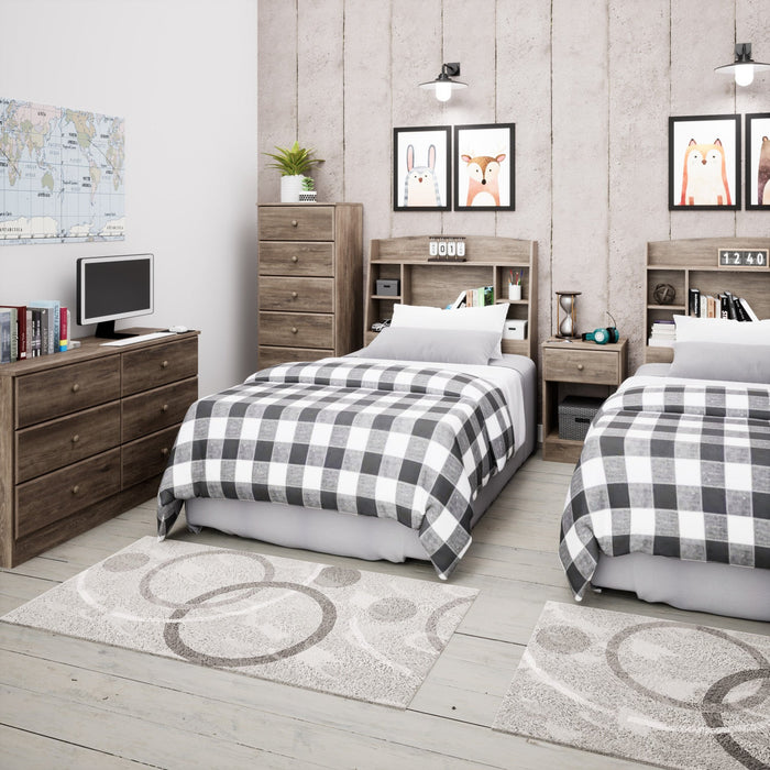 Astrid 6-Drawer Tall Chest - Drifted Grey