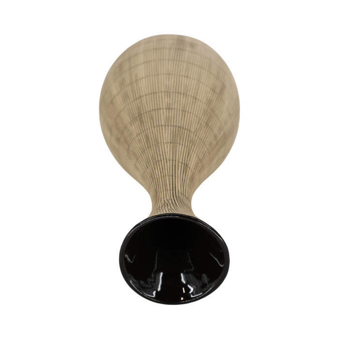 Ceramic 13\" Sorori Vase - Beige
