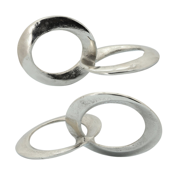 Metal 11\" Circle Links - Silver