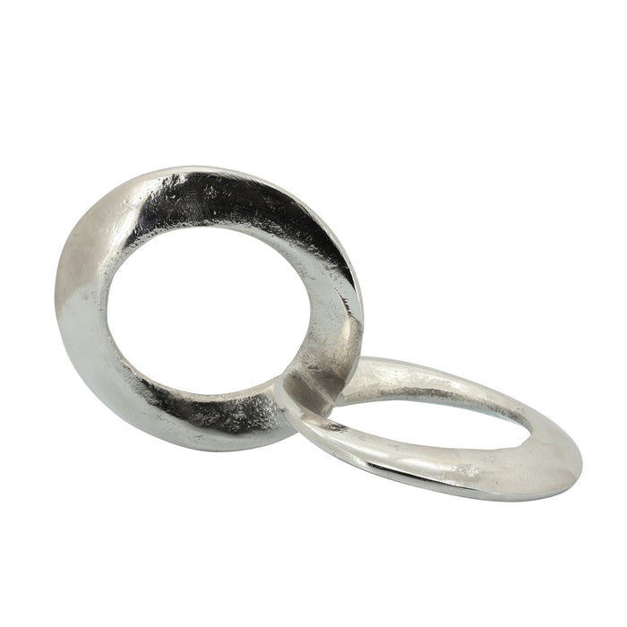 Metal 11\" Circle Links - Silver