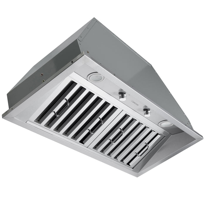 Ancona Pro 34\" Ducted Stainless Steel Insert Range Hood - AN-1330 
