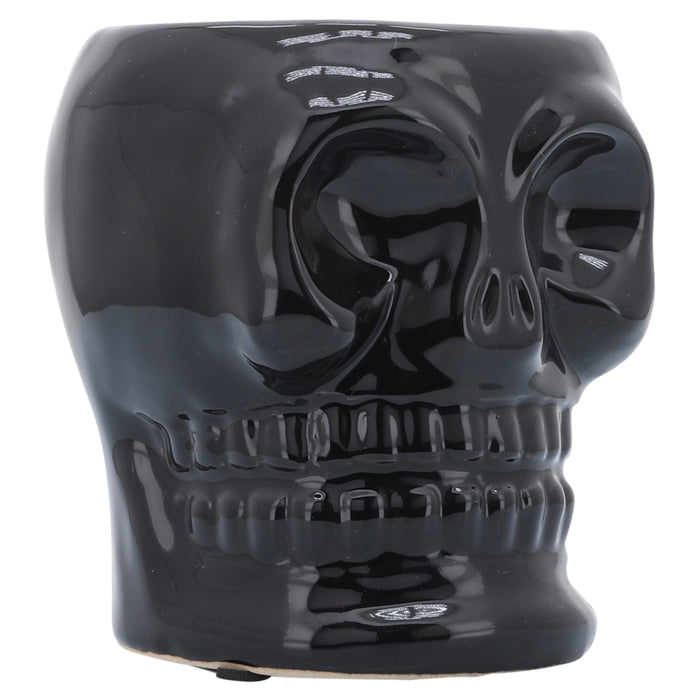 Ceramic 5\" Skull Vase - Black