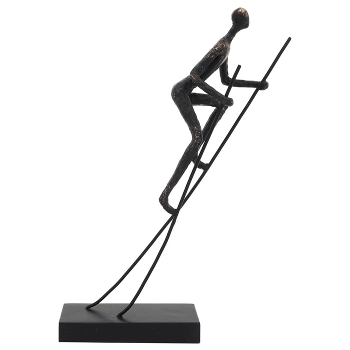 Resin 15\" Man on Stilts - Bronze