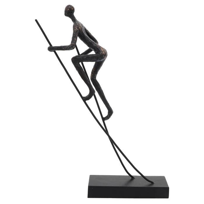 Resin 15\" Man on Stilts - Bronze