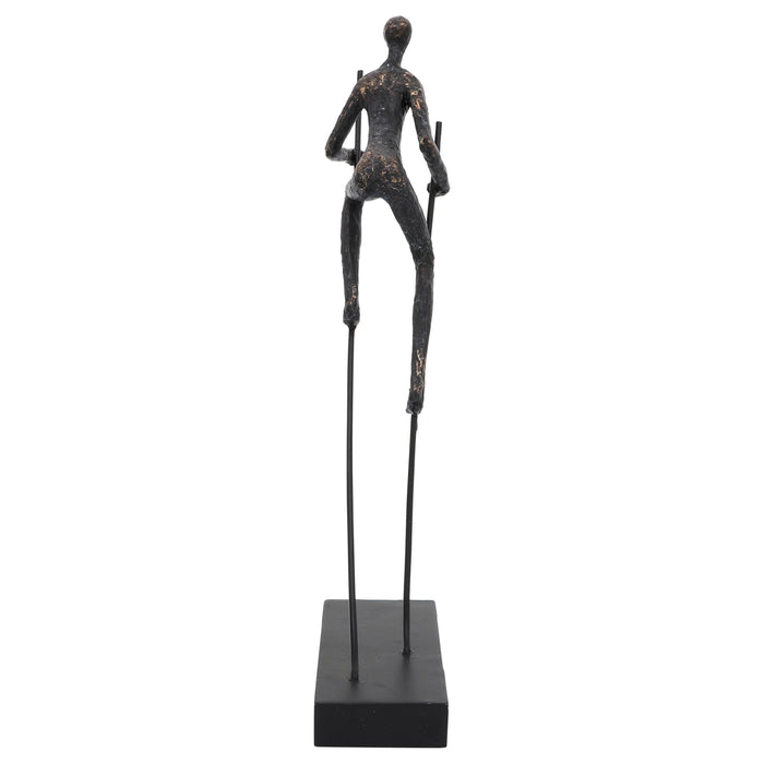 Resin 15\" Man on Stilts - Bronze