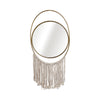 Metal 30\" Mirrored Wall Decoration - Gold and Natural 