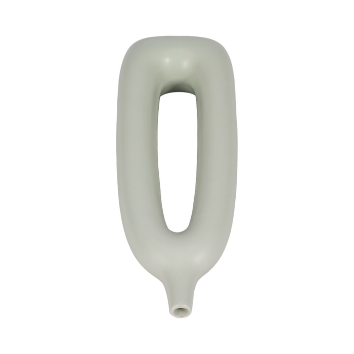 Ceramic 14\" Open Cut-Out Vase - Sage Green
