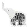 Ceramic 7\" Elephant Decor - Black and White 