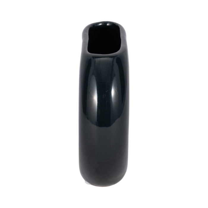 Ceramic 5\" Donut Vase - Navy