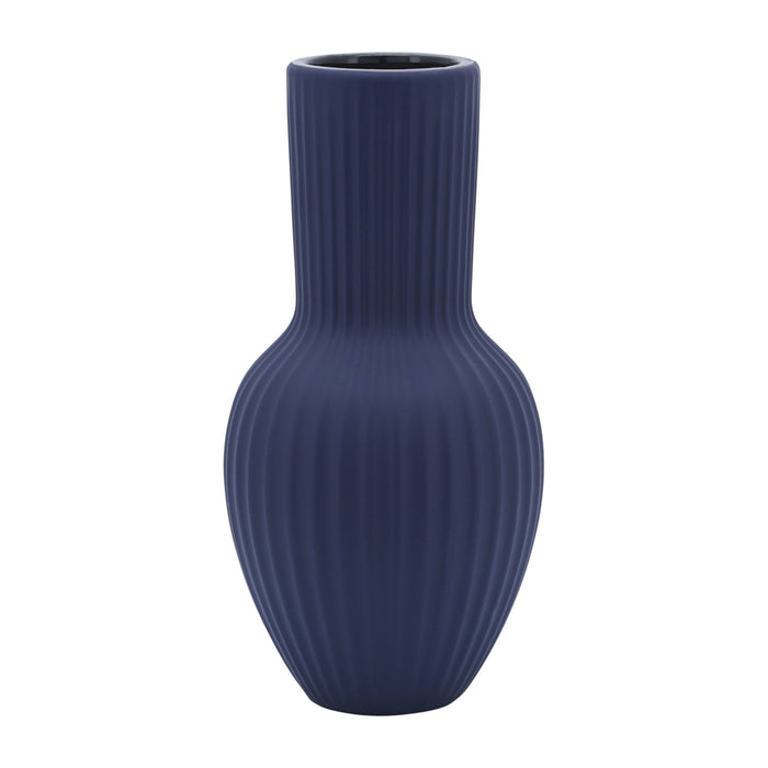 Ceramic 11\" Bouquet Vase - Navy