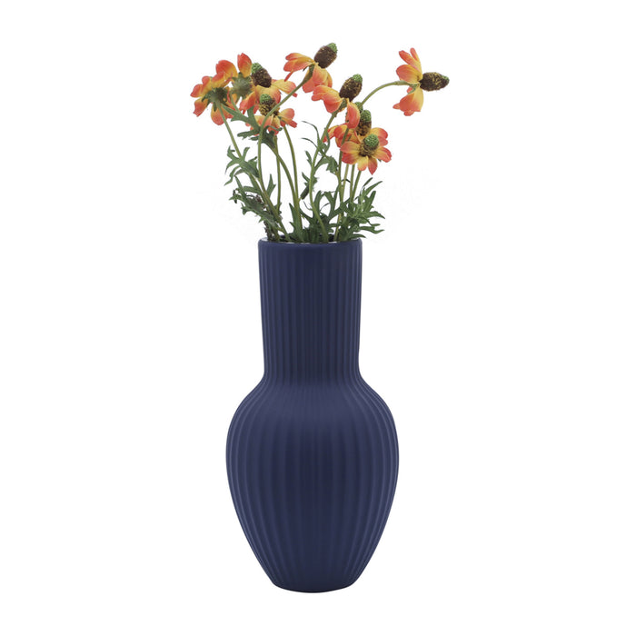 Ceramic 11\" Bouquet Vase - Navy
