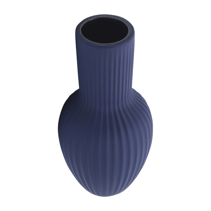 Ceramic 11\" Bouquet Vase - Navy