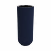 Ceramic 11\" Ridged Vase - Navy
