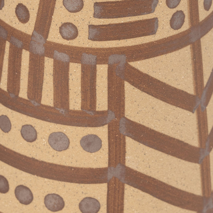 Ceramic 8\" Eclectic Vase - Irish Cream
