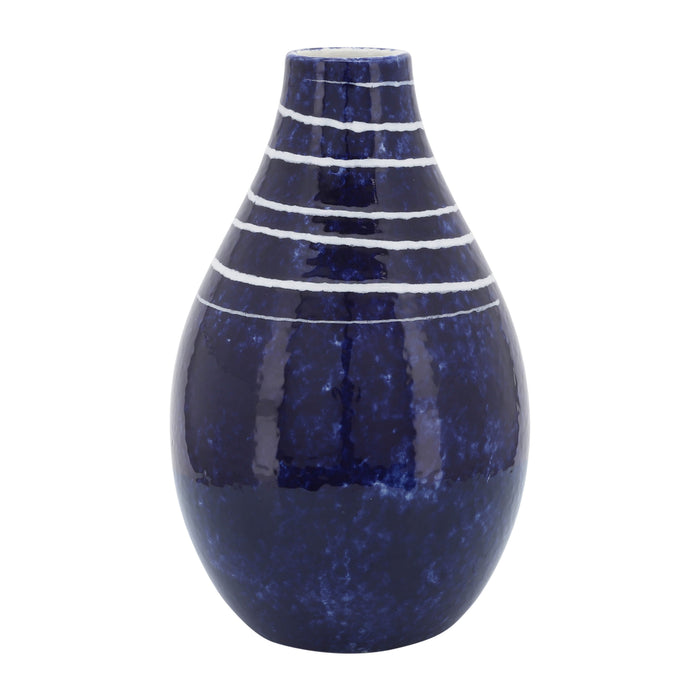 Ceramic 10\" Primeval Vase - Blue 