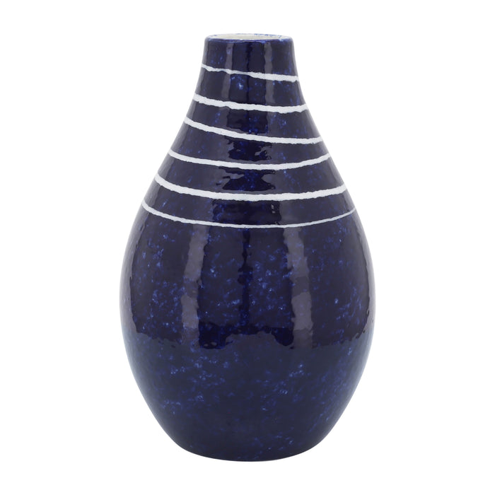 Ceramic 10\" Primeval Vase - Blue 
