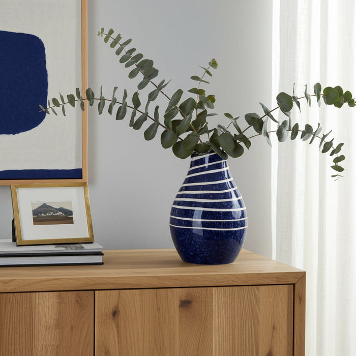Ceramic 10\" Primeval Vase - Blue 