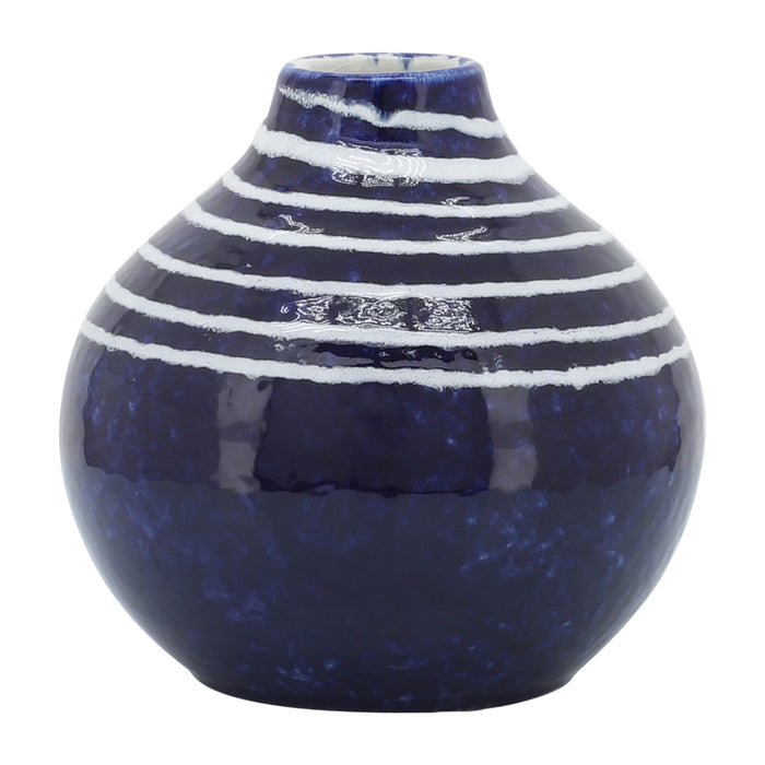 Ceramic 5\" Primeval Vase - Blue 