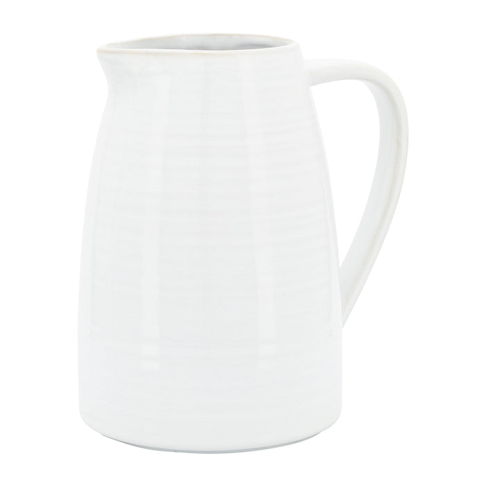 Ceramic 8\" Pitcher - White
