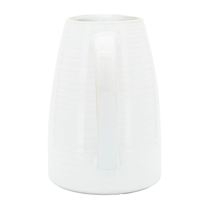 Ceramic 8\" Pitcher - White