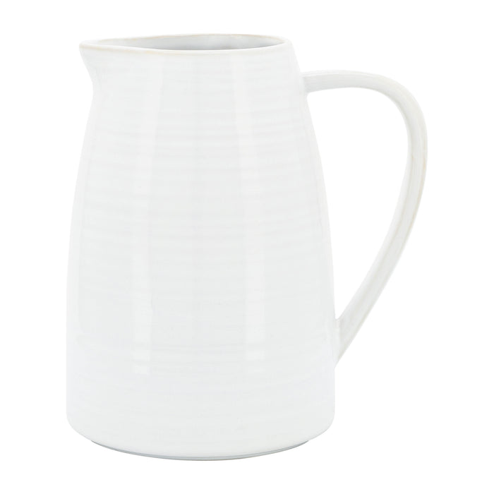 Ceramic 8\" Pitcher - White