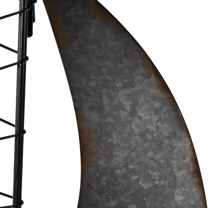 Metal 19\" Boat Wall Decoration - Brown 