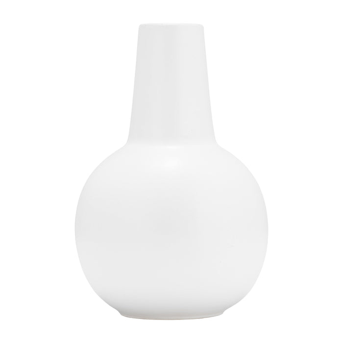 Ceramic 9\" Vase - White