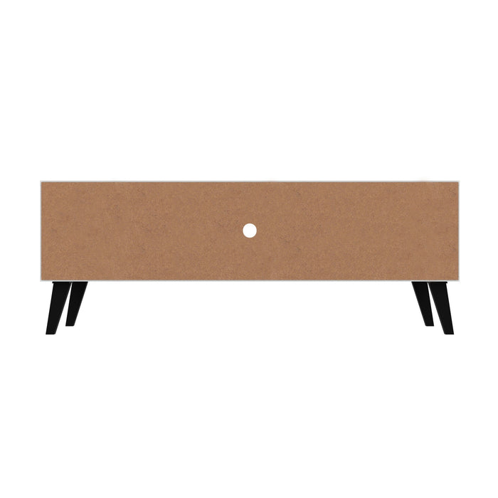 Manhattan Comfort Doyers 53.15\" Mid-Century Modern TV Stand - White & Nut Brown
