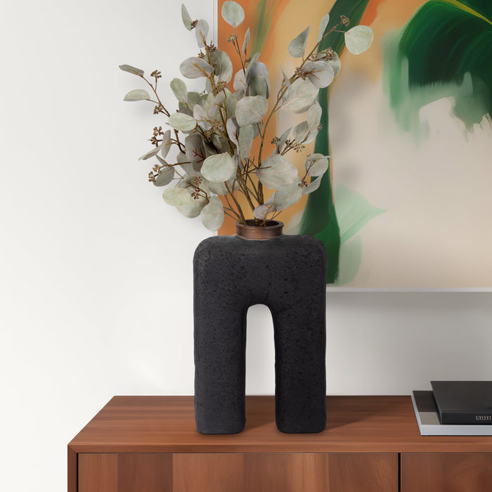 Ecomix 15\" Abstract Vase - Black 