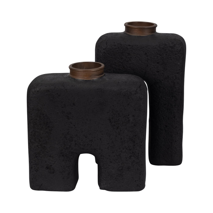 Ecomix 15\" Abstract Vase - Black 