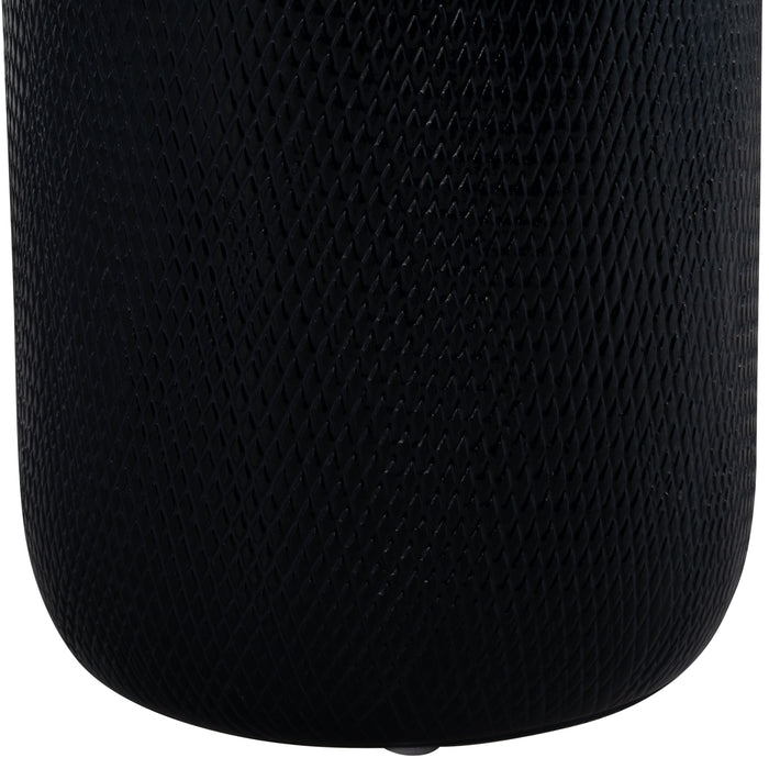 Ceramic 10\" Grooved Vase - Navy Blue