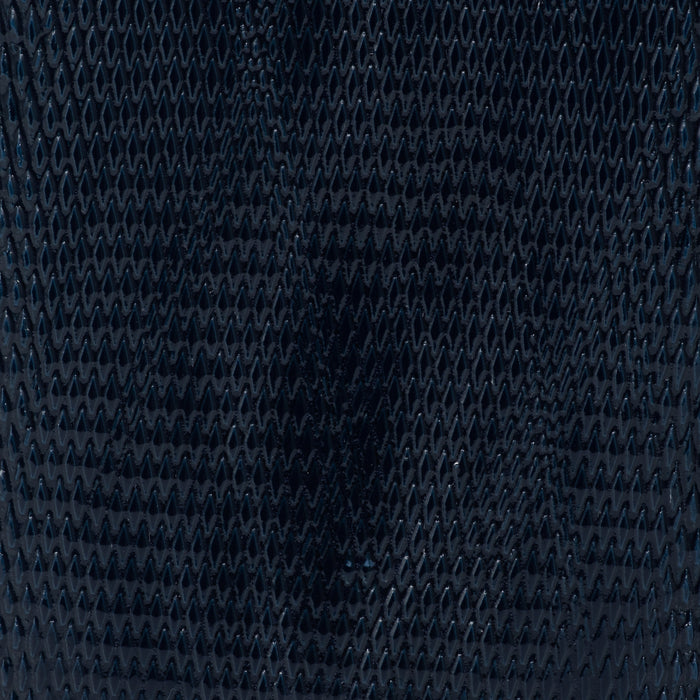 Ceramic 12\" Squared Groove Vase - Navy Blue 