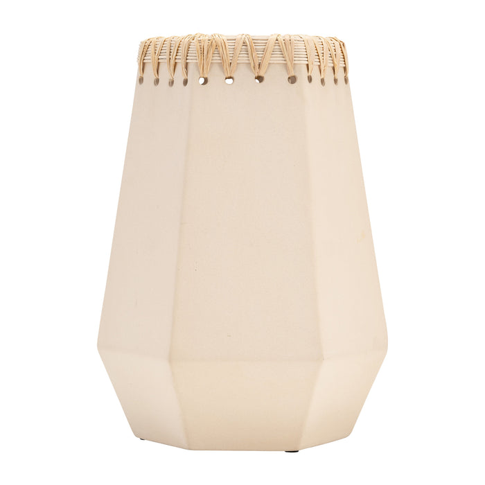 Ceramic 11\" Vase with Weaving - Natural
