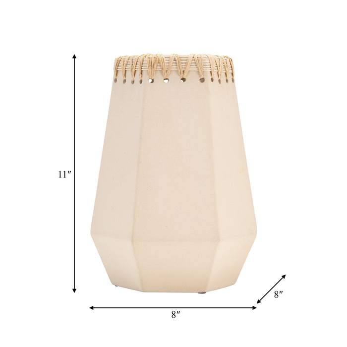 Ceramic 11\" Vase with Weaving - Natural