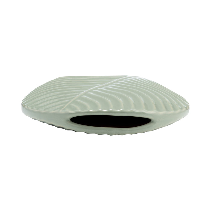 Ceramic 7\" Round Botanical Vase - Cucumber