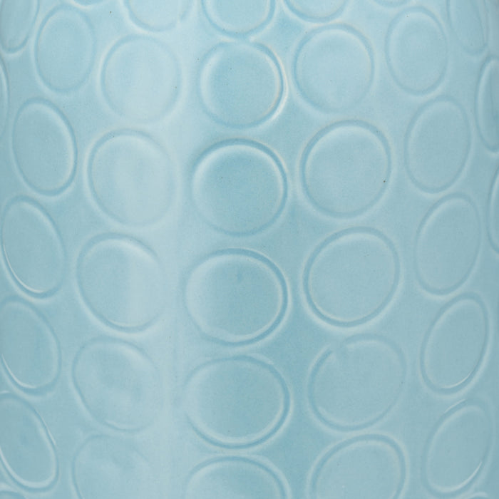 Ceramic 16\" Circles Vase - Aqua Haze 