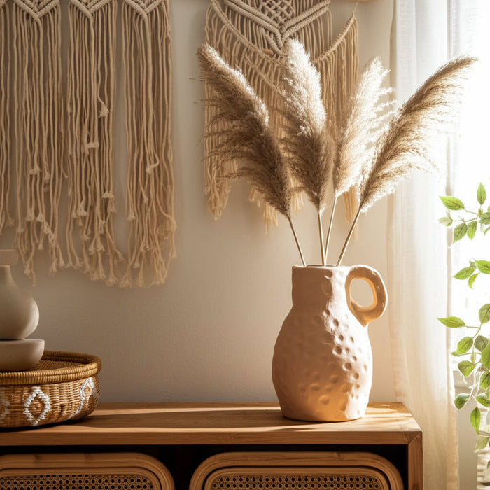 Teracotta 10\" Texture Vase 