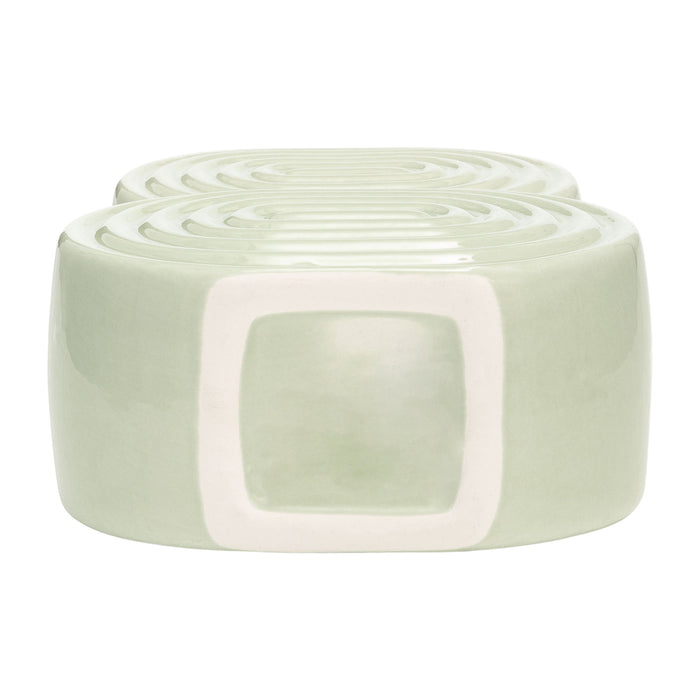 Ceramic 10\" Stacked Circles Vase - Cucumber