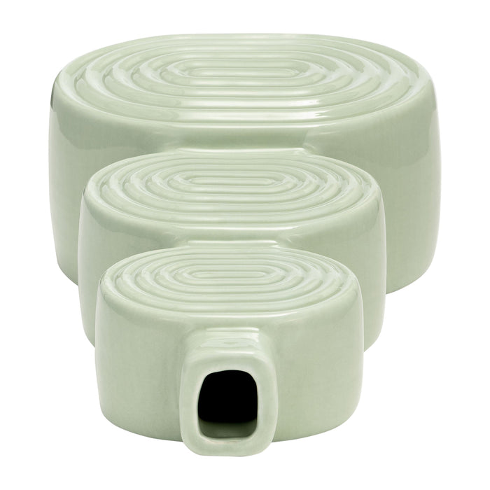 Ceramic 12\" Stacked Circles Vase - Cucumber