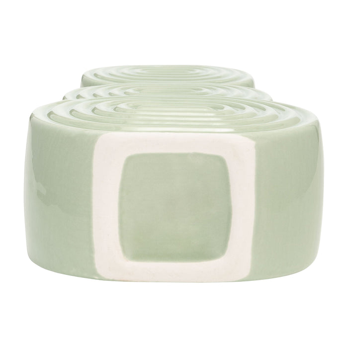 Ceramic 12\" Stacked Circles Vase - Cucumber