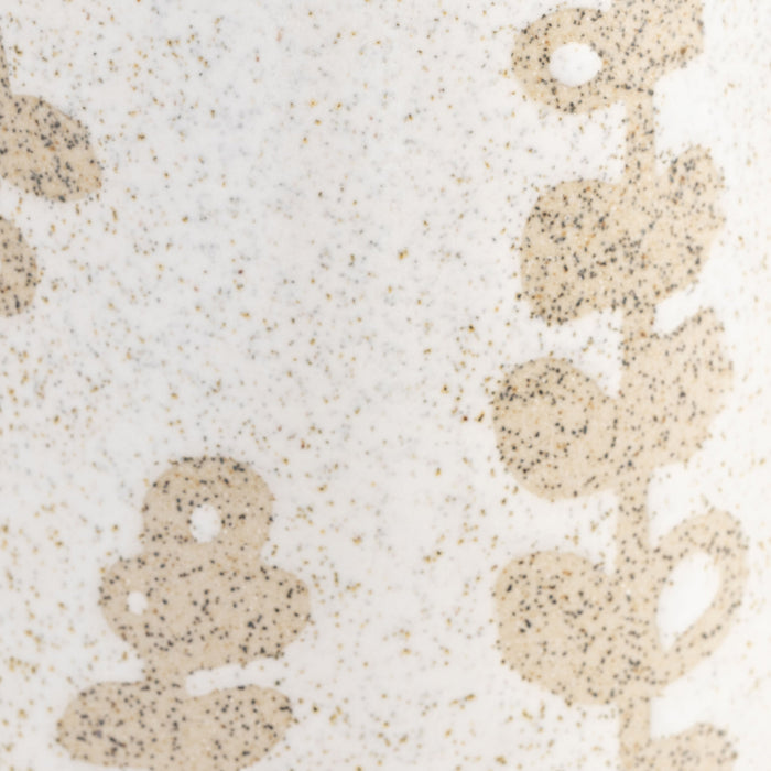 Ceramic 9\" Botanical Vase - Ivory