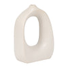Stoneware 11\" Curvy Cut-Out Vase - White