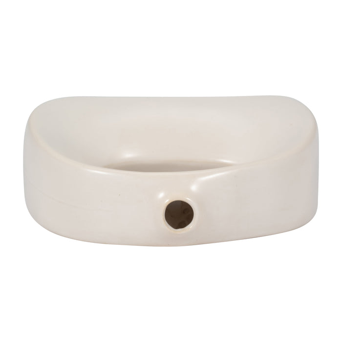 Stoneware 7\" Curvy Cut-Out Vase - White