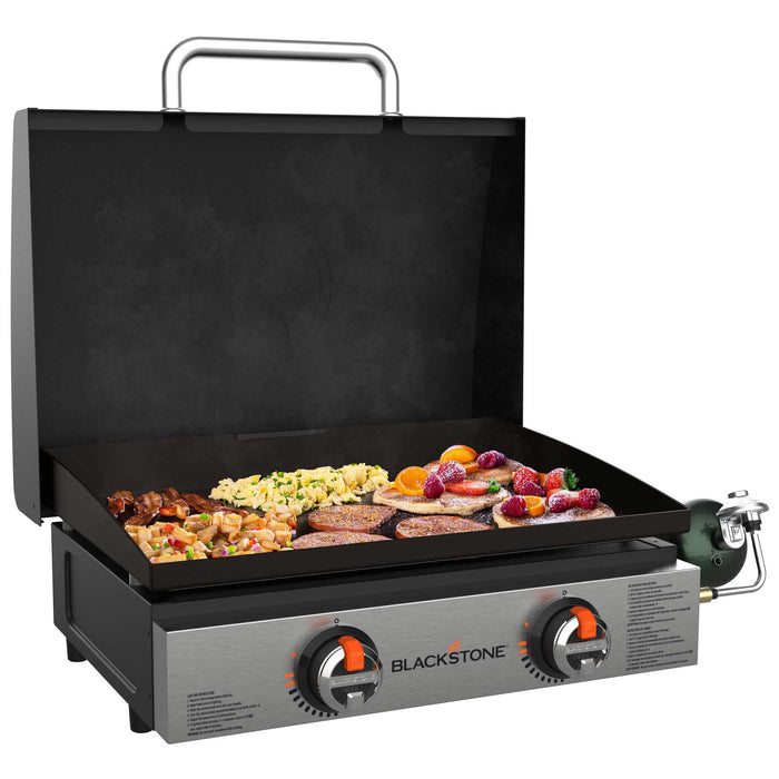 Blackstone 22\" Tabletop Griddle Stainless Steel with Hood - 1813