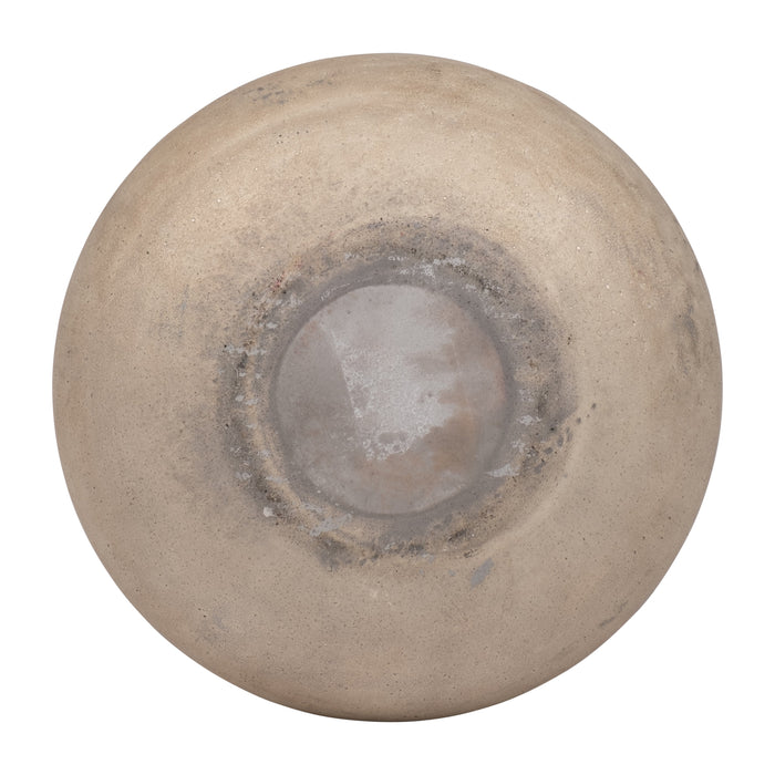 Glass 9\" Antique Finish Vase - Ivory