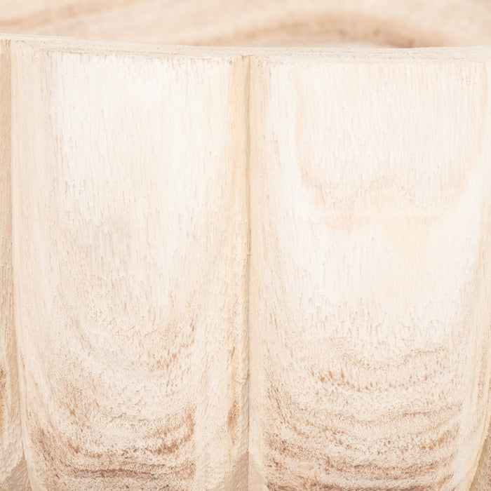 Wood 9\" Scalloped Bowl - Natural