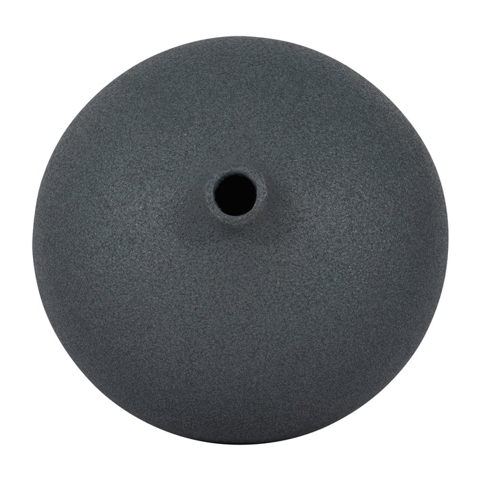 Ceramic 5\" Round Volcanic Vase - Navy