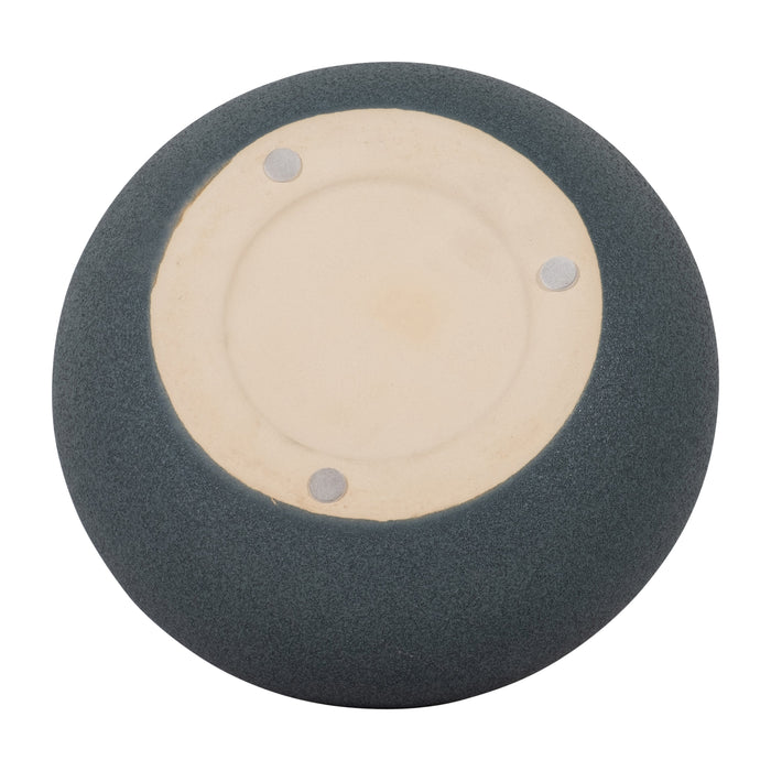 Ceramic 5\" Round Volcanic Vase - Navy